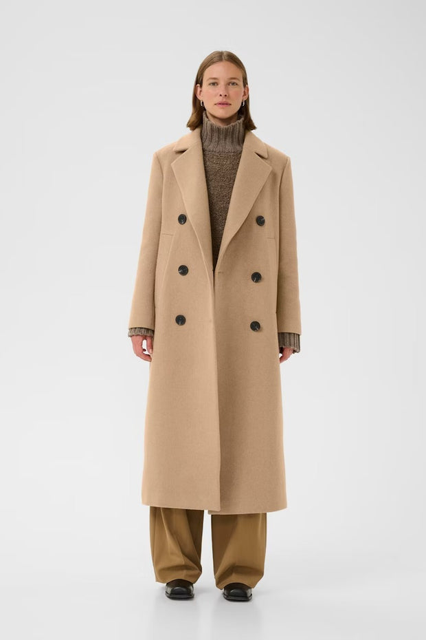 ThoraIW Lapel Coat R - Tobacco Brown - InWear