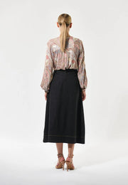 NadiaDEA EV - Sayo Dark Rose - Blouse with Balloon Sleeves - Dea Kudibal