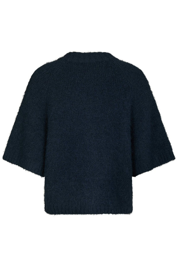 Benuta Fluffy Knit Cardigan - Navy - Neo Noir
