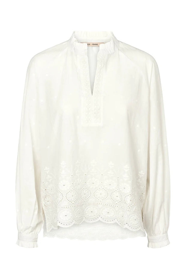 RDFGaladia Blouse - Off White - Rue de Femme
