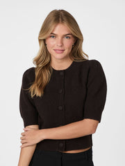 Trudy Knit Cardigan - Dark Brown - Neo Noir