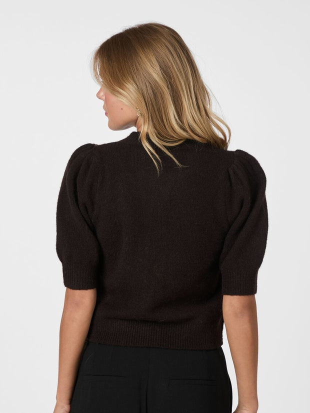 Trudy Knit Cardigan - Dark Brown - Neo Noir