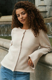 Mixie Knit Cardigan - Ivory - Neo Noir
