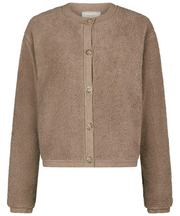 Limo Fluffy Knit Cardigan - Dark Sand - Neo Noir