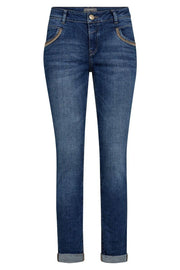 MMNaomi Ricamo Jeans - Mid Blue - Regular - Mos Mosh