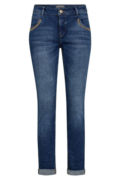 MMNaomi Ricamo Jeans - Mid Blue - Regular - Mos Mosh