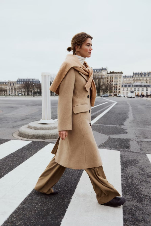 ThoraIW Lapel Coat R - Tobacco Brown - InWear