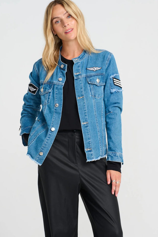 Foxy Denim Jacket - Denim Blue - Costa Mani