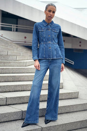 MMDara Deco Jeans - Mid Blue - Regular - Mos Mosh
