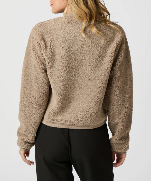 Limo Fluffy Knit Cardigan - Dark Sand - Neo Noir