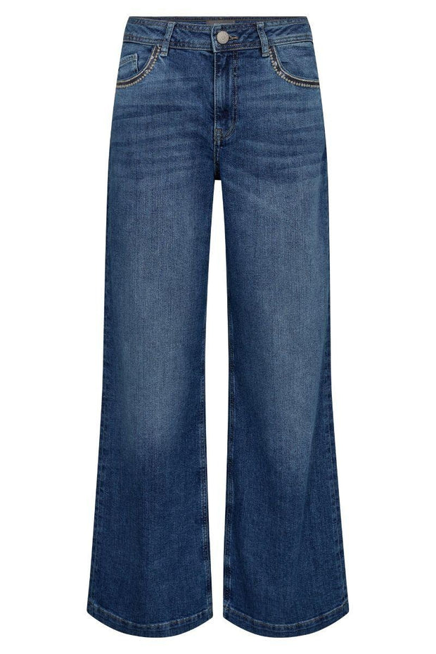 MMDara Deco Jeans - Mid Blue - Regular - Mos Mosh