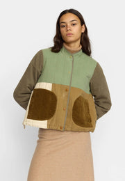 Quilted Patchwork Jacket - Army - Selfhood