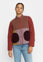 Quilted Patchwork Jacket - Brown - Selfhood