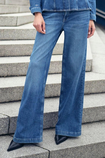 MMDara Deco Jeans - Mid Blue - Regular - Mos Mosh