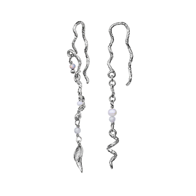 Elisa Earrings - Forsølvet - Maanesten