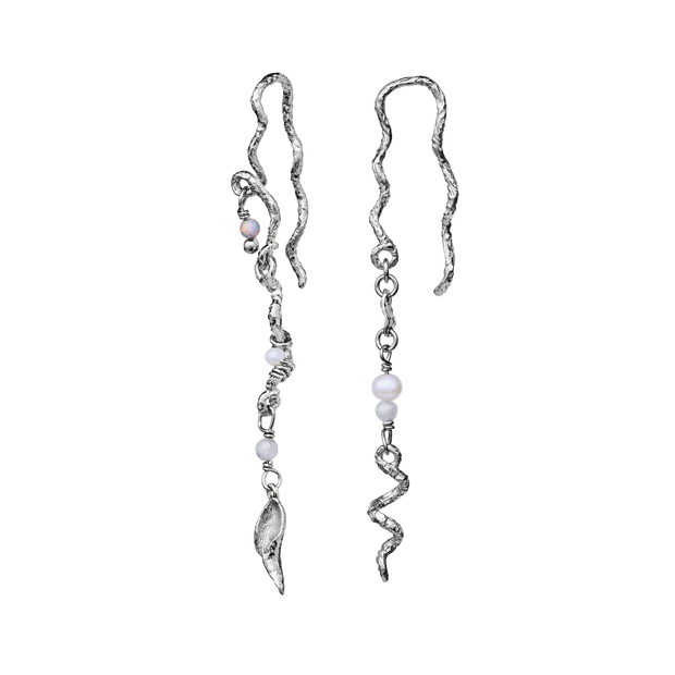 Elisa Earrings - Forsølvet - Maanesten