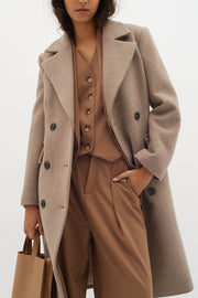 ThoraIW Lapel Coat - Sandy Grey Melange - InWear