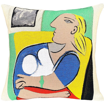 Femme dans un Fauteuil Jaune - Picasso - Pude - Gobelinvævning - 45x45cm - Poulin Design