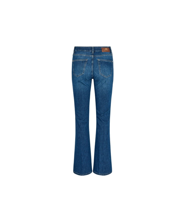 Alli Ease Flare Jeans - Denim - Blue - Long - Mos Mosh