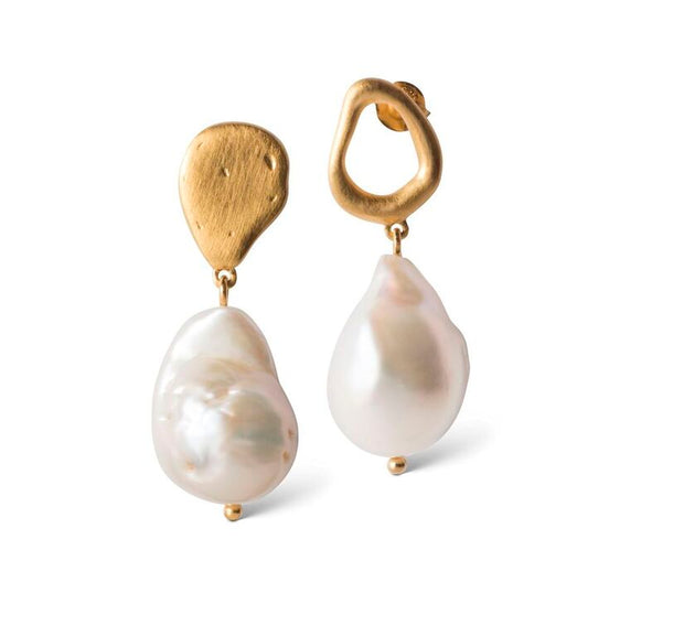 Baroque Pearl - Ørering - Guld - Enamel Copenhagen