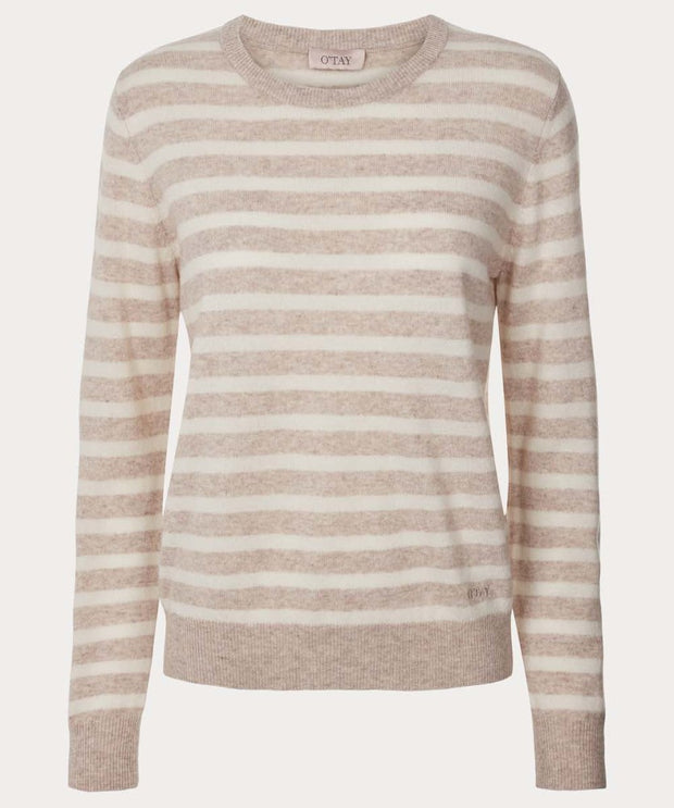 Rinna - Cashmere Sweater - Sand/Off White - O´TAY